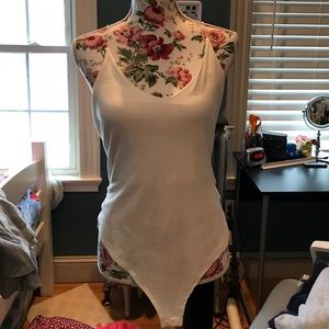 White tank top bodysuit